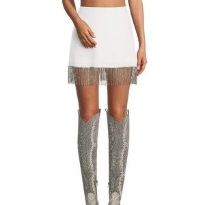 Dixie Rhinestone Fringe Coordinating Crepe Skirt